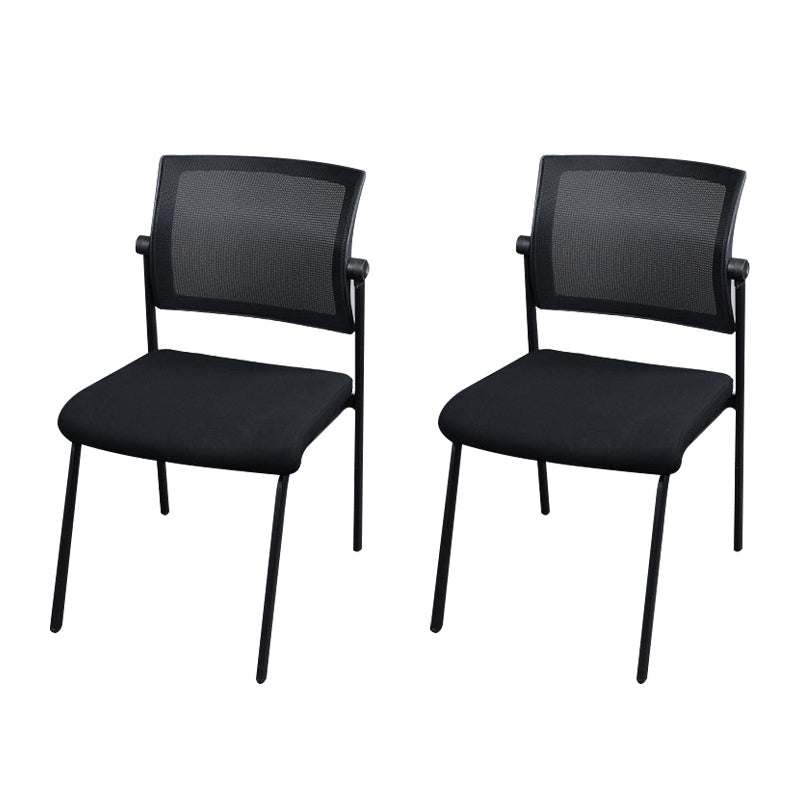 Silla de oficina con respaldo medio lateral de microfibra, silla de rejilla de aire moderna y transpirable