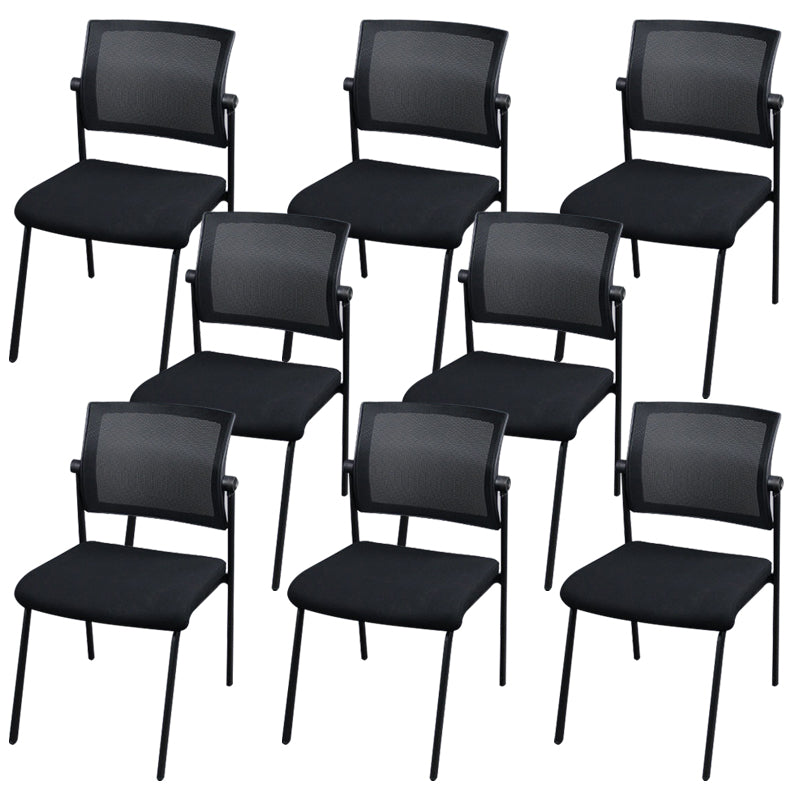 Silla de oficina con respaldo medio lateral de microfibra, silla de rejilla de aire moderna y transpirable