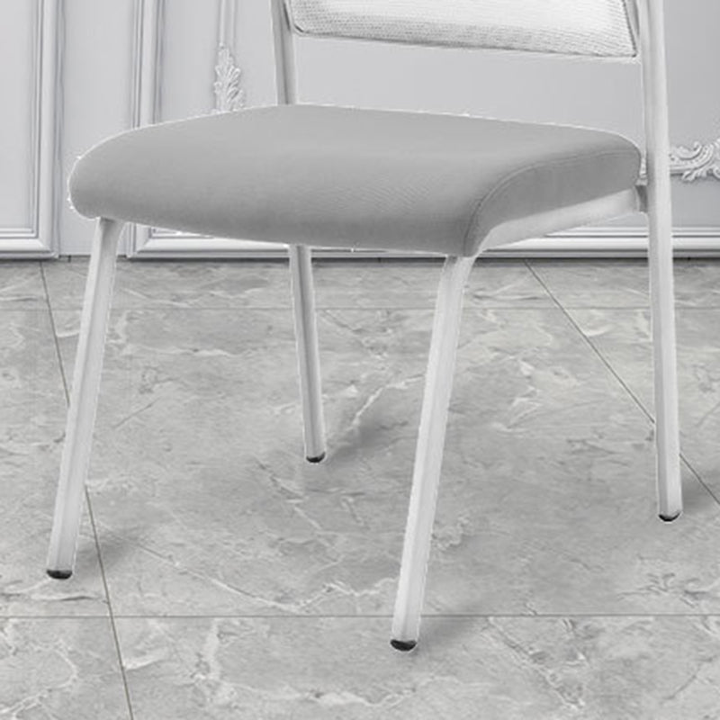 Silla de oficina con respaldo medio lateral de microfibra, silla de rejilla de aire moderna y transpirable