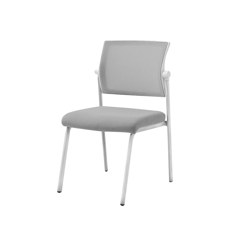Silla de oficina con respaldo medio lateral de microfibra, silla de rejilla de aire moderna y transpirable
