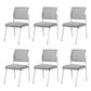 Silla de oficina con respaldo medio lateral de microfibra, silla de rejilla de aire moderna y transpirable