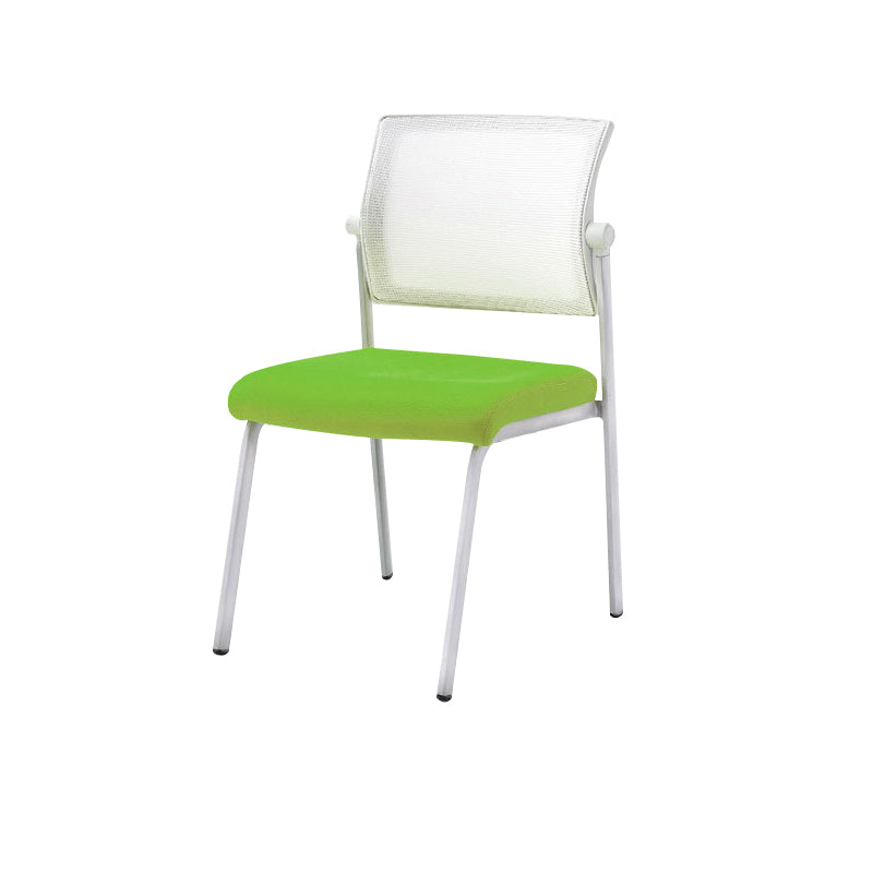 Silla de oficina con respaldo medio lateral de microfibra, silla de rejilla de aire moderna y transpirable
