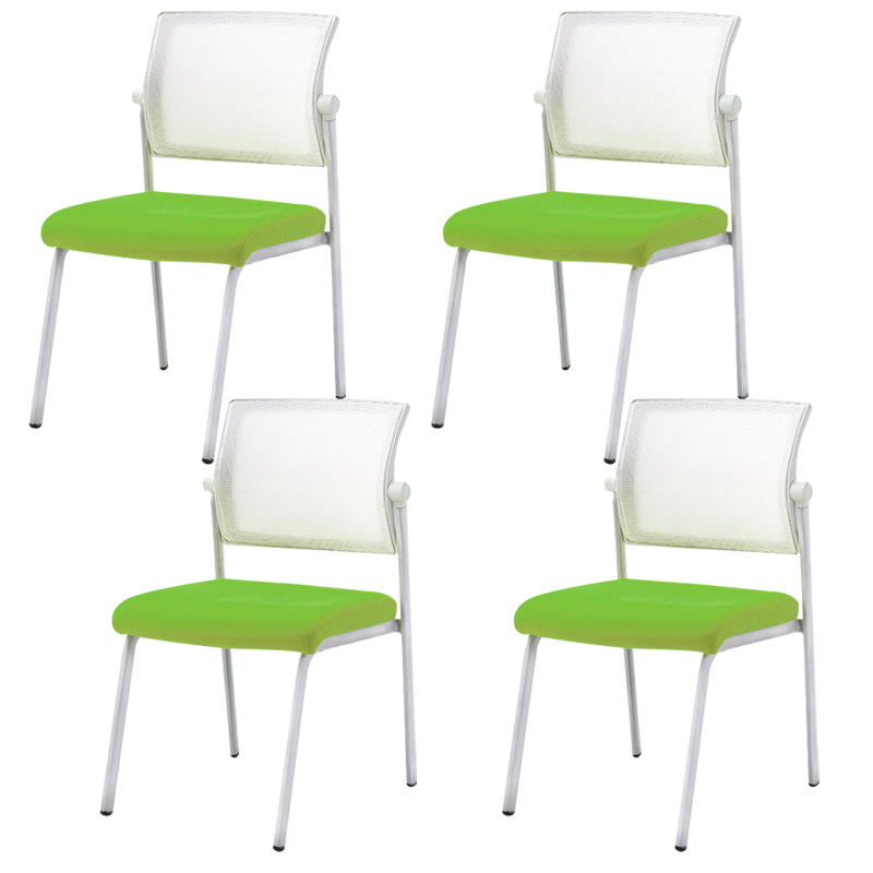 Silla de oficina con respaldo medio lateral de microfibra, silla de rejilla de aire moderna y transpirable