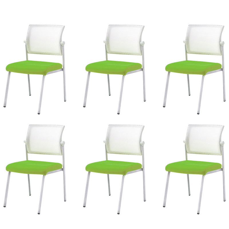 Silla de oficina con respaldo medio lateral de microfibra, silla de rejilla de aire moderna y transpirable