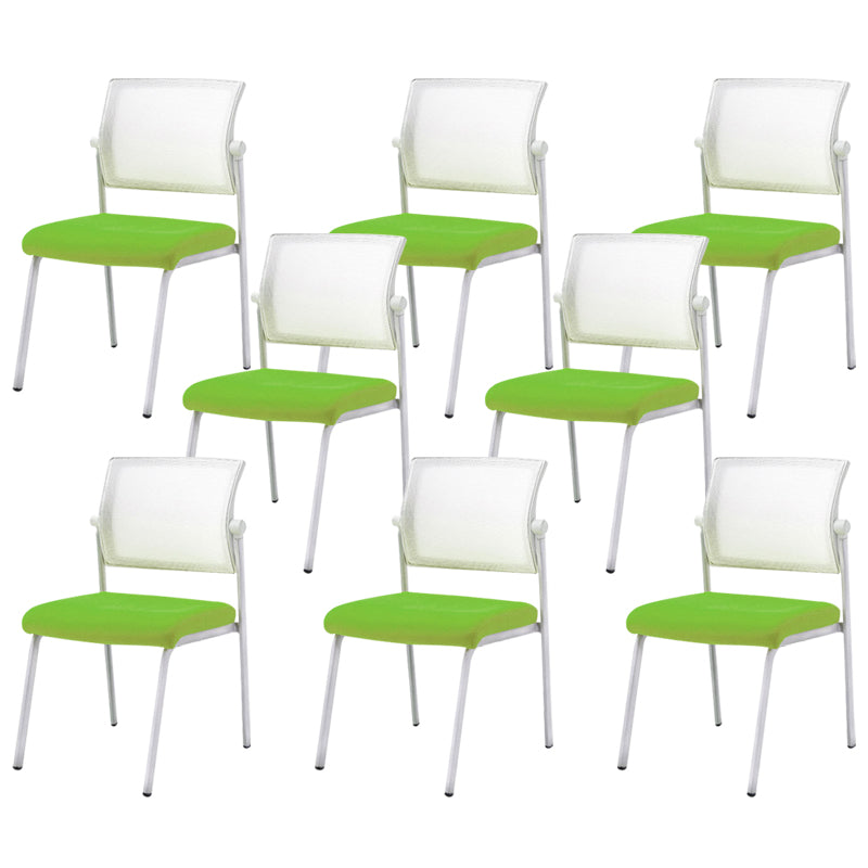 Silla de oficina con respaldo medio lateral de microfibra, silla de rejilla de aire moderna y transpirable