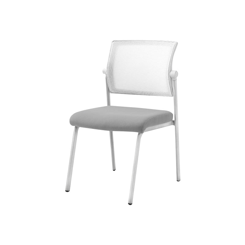 Silla de oficina con respaldo medio lateral de microfibra, silla de rejilla de aire moderna y transpirable
