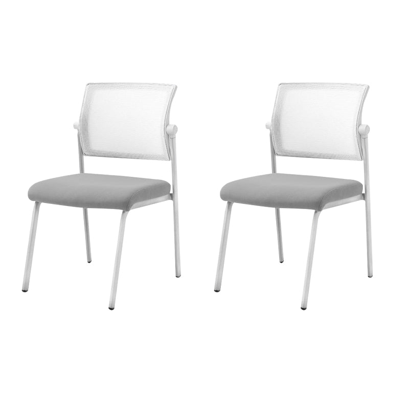 Silla de oficina con respaldo medio lateral de microfibra, silla de rejilla de aire moderna y transpirable