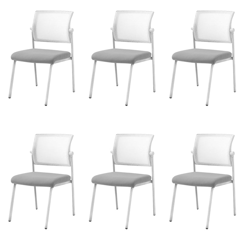 Silla de oficina con respaldo medio lateral de microfibra, silla de rejilla de aire moderna y transpirable