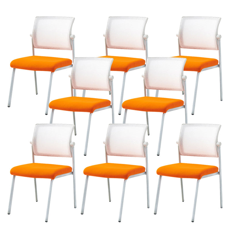 Silla de oficina con respaldo medio lateral de microfibra, silla de rejilla de aire moderna y transpirable