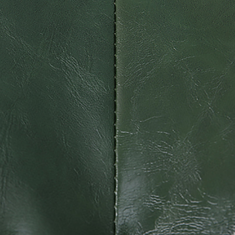 Leather Ottoman Clover Shape Color Panel Tufted Water Resistant Nailhead Trim Ottoman