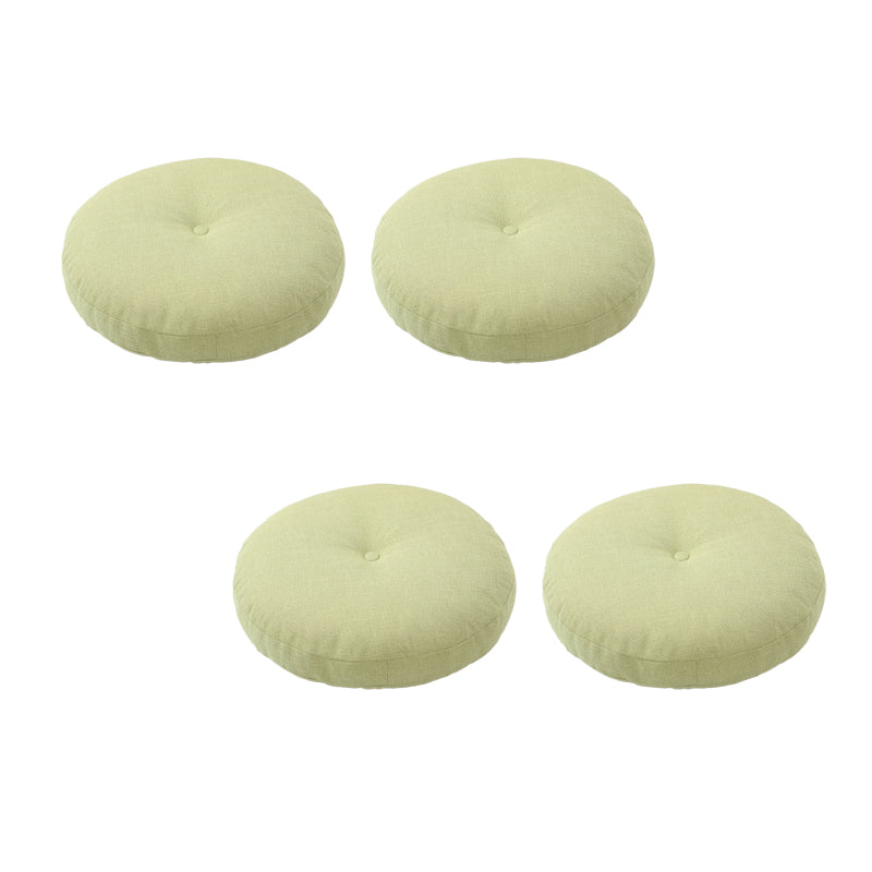 Modern Pouf Ottoman Cotton Upholstered Tufted Tear Resistant Round Ottoman Light Green 4 Piece Set Clearhalo 'furn' 'furn_ottomans_poufs' 'Furniture' 'Living Room Furniture' 'Ottomans & Poufs' 'ottomans_poufs' 6537880