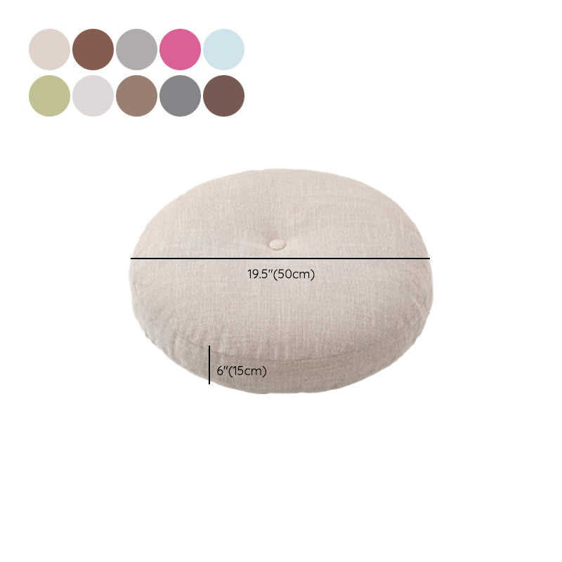 Modern Pouf Ottoman Cotton Upholstered Tufted Tear Resistant Round Ottoman Clearhalo 'furn' 'furn_ottomans_poufs' 'Furniture' 'Living Room Furniture' 'Ottomans & Poufs' 'ottomans_poufs' 6537893