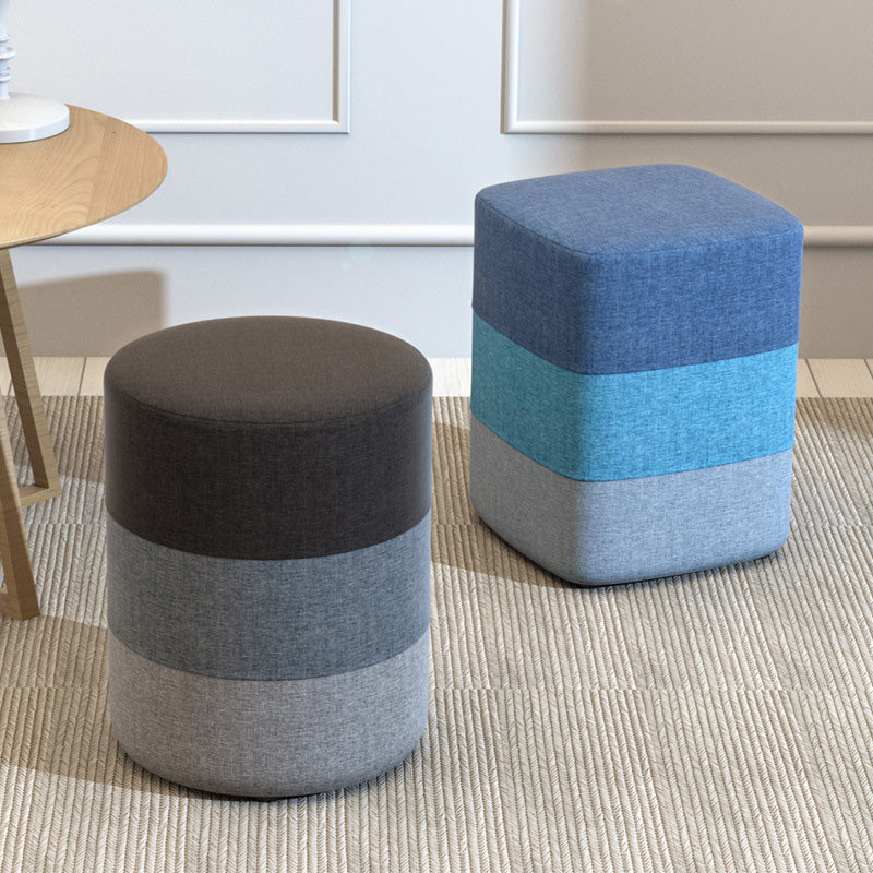 Color Panel Ottoman Removable and Washable Slipcover Modern Cotton Linen Ottoman Clearhalo 'furn' 'furn_ottomans_poufs' 'Furniture' 'Living Room Furniture' 'Ottomans & Poufs' 'ottomans_poufs' 6537894
