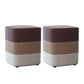 Color Panel Ottoman Removable and Washable Slipcover Modern Cotton Linen Ottoman Brown Square 2 Piece Set Clearhalo 'furn' 'furn_ottomans_poufs' 'Furniture' 'Living Room Furniture' 'Ottomans & Poufs' 'ottomans_poufs' 6537909