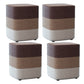 Color Panel Ottoman Removable and Washable Slipcover Modern Cotton Linen Ottoman Brown Square 4 Piece Set Clearhalo 'furn' 'furn_ottomans_poufs' 'Furniture' 'Living Room Furniture' 'Ottomans & Poufs' 'ottomans_poufs' 6537910
