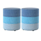Color Panel Ottoman Removable and Washable Slipcover Modern Cotton Linen Ottoman Blue Round 2 Piece Set Clearhalo 'furn' 'furn_ottomans_poufs' 'Furniture' 'Living Room Furniture' 'Ottomans & Poufs' 'ottomans_poufs' 6537912
