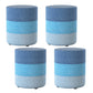 Color Panel Ottoman Removable and Washable Slipcover Modern Cotton Linen Ottoman Blue Round 4 Piece Set Clearhalo 'furn' 'furn_ottomans_poufs' 'Furniture' 'Living Room Furniture' 'Ottomans & Poufs' 'ottomans_poufs' 6537913