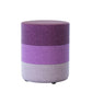 Color Panel Ottoman Removable and Washable Slipcover Modern Cotton Linen Ottoman Purple Round 1 Piece Clearhalo 'furn' 'furn_ottomans_poufs' 'Furniture' 'Living Room Furniture' 'Ottomans & Poufs' 'ottomans_poufs' 6537917