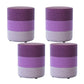 Color Panel Ottoman Removable and Washable Slipcover Modern Cotton Linen Ottoman Purple Round 4 Piece Set Clearhalo 'furn' 'furn_ottomans_poufs' 'Furniture' 'Living Room Furniture' 'Ottomans & Poufs' 'ottomans_poufs' 6537919
