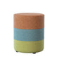 Color Panel Ottoman Removable and Washable Slipcover Modern Cotton Linen Ottoman Orange Round 1 Piece Clearhalo 'furn' 'furn_ottomans_poufs' 'Furniture' 'Living Room Furniture' 'Ottomans & Poufs' 'ottomans_poufs' 6537923
