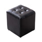 Modern Leather Pouf Water Resistant Round Pouf for Living Room Black Square 1 Piece Clearhalo 'furn' 'furn_ottomans_poufs' 'Furniture' 'Living Room Furniture' 'Ottomans & Poufs' 'ottomans_poufs' 6537994