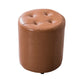 Modern Leather Pouf Water Resistant Round Pouf for Living Room Light Khaki Round 1 Piece Clearhalo 'furn' 'furn_ottomans_poufs' 'Furniture' 'Living Room Furniture' 'Ottomans & Poufs' 'ottomans_poufs' 6537997