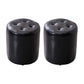 Modern Leather Pouf Water Resistant Round Pouf for Living Room Black Round 2 Piece Set Clearhalo 'furn' 'furn_ottomans_poufs' 'Furniture' 'Living Room Furniture' 'Ottomans & Poufs' 'ottomans_poufs' 6538001