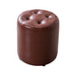 Modern Leather Pouf Water Resistant Round Pouf for Living Room Red Brown Round 1 Piece Clearhalo 'furn' 'furn_ottomans_poufs' 'Furniture' 'Living Room Furniture' 'Ottomans & Poufs' 'ottomans_poufs' 6538006