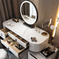 Glass/Stone Make-up Vanity Modern Vanity Dressing Table with Storage Drawers