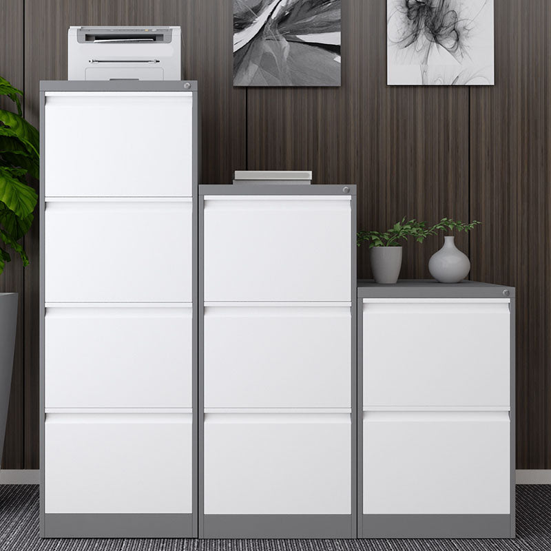Contemporary File Cabinet Metal Frame Vertical File Cabinet with Lock Office Clearhalo 'Filing Cabinets' 'filling_cabinets' 'furn' 'furn_filling_cabinets' 'Furniture' 'Office Furniture' 6538175