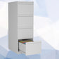 Contemporary File Cabinet Metal Frame Vertical File Cabinet with Lock Office Light Gray Clearhalo 'Filing Cabinets' 'filling_cabinets' 'furn' 'furn_filling_cabinets' 'Furniture' 'Office Furniture' 6538184