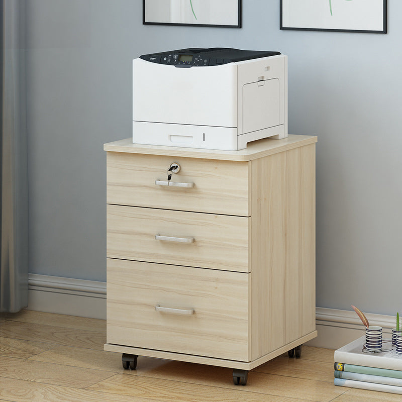 Gabinete moderno Cajones de bloqueo de madera Archivo con ruedas para oficina