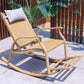 Chaise de rocker en osier moderne chaise de rocker de cadre en métal pour extérieur