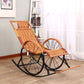 Modern Spindle Wicker Rocking Chair Metal Frame Wheel Handrail Design Rocker Chair