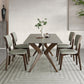 Rectangle Dining Table Set 1/4/5/7 Pieces Modern Gray Dinette Set for Home