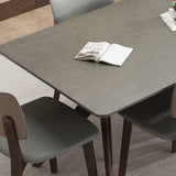 Juego de mesa de comedor rectangular 1/4/5/7 piezas de comedor gris moderno para el hogar