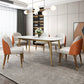 Scandinavian 1/2/5/7 Pieces Furniture Rectangle Stone Dining Table Set for Kitchen