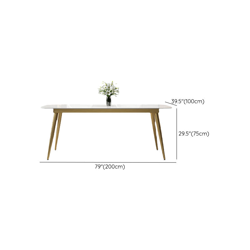 Scandinavian 1/2/5/7 Pieces Furniture Rectangle Stone Dining Table Set for Kitchen