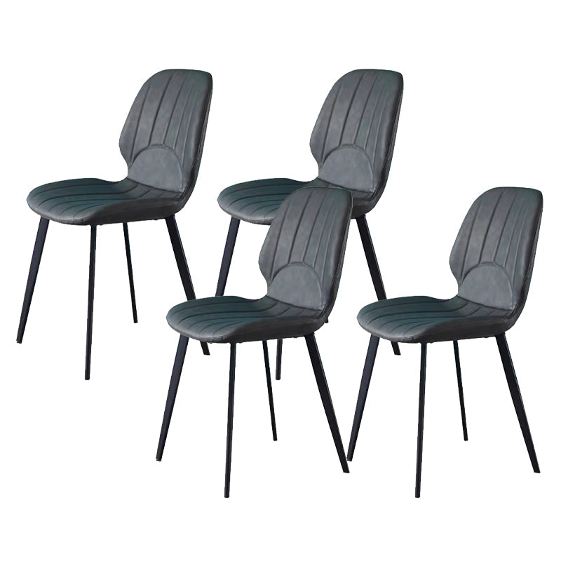 Black Stone Top Dining Table Set with Gray Chairs 1/4/5/7 Pieces Modern Dinette Set 4 Grey Chairs Clearhalo 'Dining Room Sets' 'Dining Tables & Seating' 'dining_room_set' 'furn' 'furn_dining_room_set' 'Furniture' 'Kitchen & Dining Furniture' 6543003