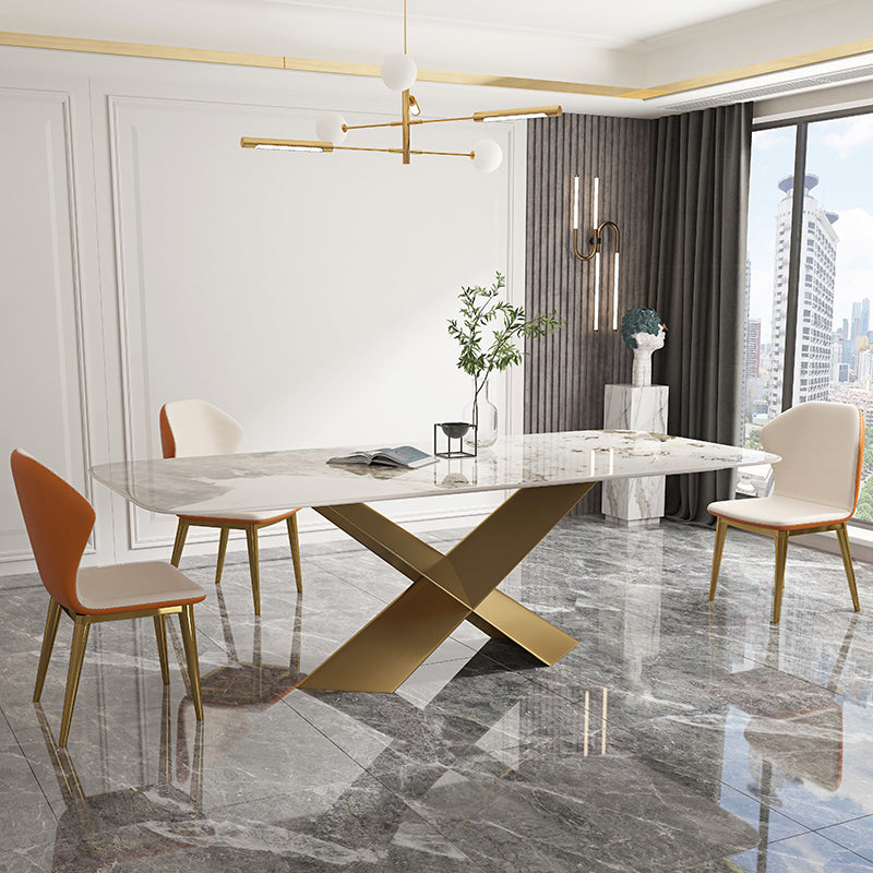 Glamourösster Set mit Lederstühlen 1