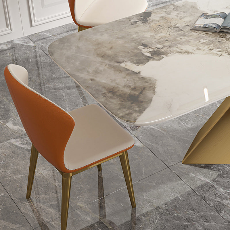 Glamourösster Set mit Lederstühlen 1