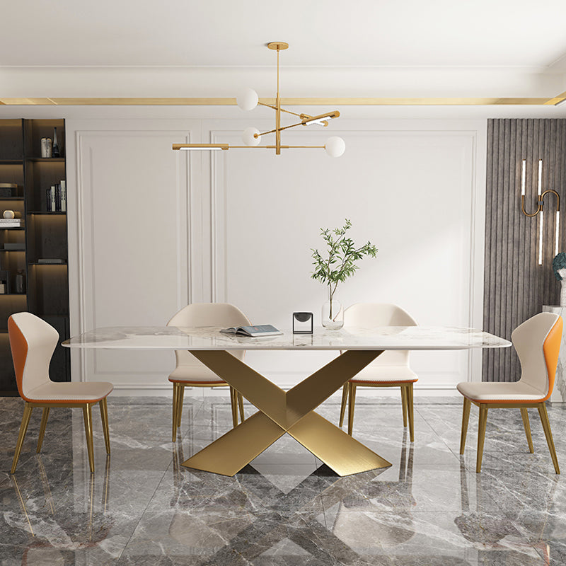 Glamourösster Set mit Lederstühlen 1