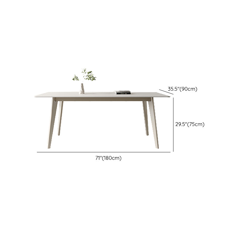 Contemporain 1/2/5/7 Pièces Ensemble de restauration Rectangle Table à manger en pierre pour cuisine