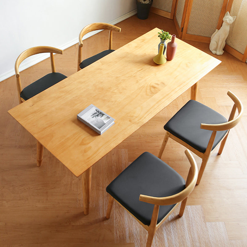 Modern Pine Wood Dining Set 1/2/3/5/7 stukken Natural Finish Dinette Set