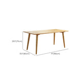 Set da pranzo in legno moderno 1/2/3/5/7 pezzi Finitura naturale Dinette Set