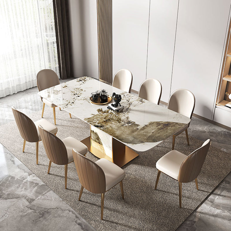 Nordique 1/2/4/5/7/9 Pièces meubles Rectangle Table à manger en pierre