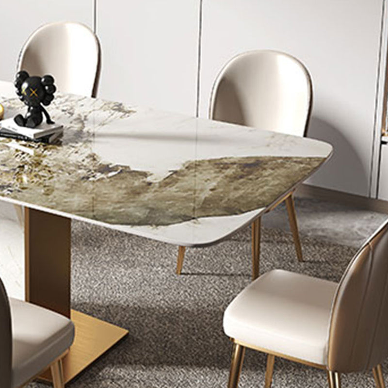 Nordique 1/2/4/5/7/9 Pièces meubles Rectangle Table à manger en pierre