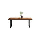 Industrial Solid Wood Dining Table Set 1/4/5/7 Pieces Brown Dinette Set for Home