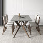 Nordic 1/4/5/7 Pieces Furniture Rectangle Stone Dining Table Set for Kitchen 5 Pieces: Table, 4 Chairs Clearhalo 'Dining Room Sets' 'Dining Tables & Seating' 'dining_room_set' 'furn' 'furn_dining_room_set' 'Furniture' 'Kitchen & Dining Furniture' 6543118