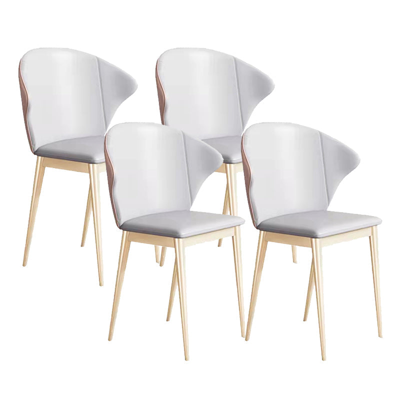 High Gloss White Dining Table Set 1/4/5/7 Pieces Glam Dinette Set with Leather Chairs 4 White Chairs Clearhalo 'Dining Room Sets' 'Dining Tables & Seating' 'dining_room_set' 'furn' 'furn_dining_room_set' 'Furniture' 'Kitchen & Dining Furniture' 6543134